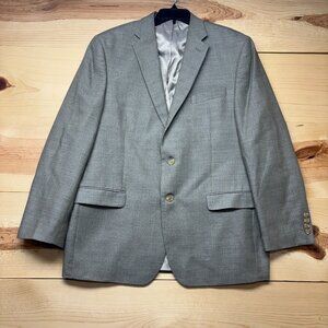 Lauren Ralph Lauren Blazer 44R Tan Two Button Sport Coat Wool Silk Blend Jacket